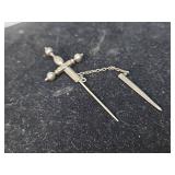 Silver Victorian Kilt Pin with Chain