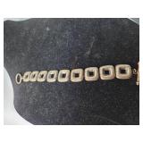 925 Silver Square Link Bracelet
