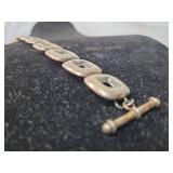 925 Silver Square Link Bracelet