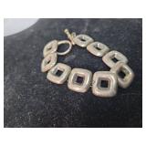 925 Silver Square Link Bracelet