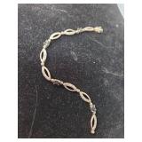 925 Silver Tennis Bracelet with sapphires