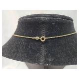 Gold Tone Scroll Design Statement Necklace