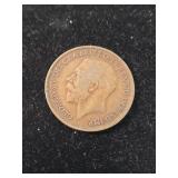 British One Penny Coin - King George V