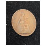 British One Penny Coin - King George V