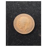 British One Penny Coin - King George V