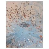 Murano Glass Blue Shell Bowl with Copper Flecks