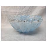 Murano Glass Blue Shell Bowl with Copper Flecks
