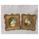Small Ornate  Picture Frames with Garden Scene