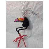 Rainbow Bird Bendable Art Figure