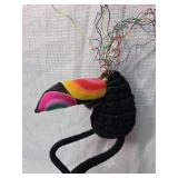 Rainbow Bird Bendable Art Figure