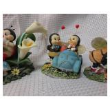 Decorative Garden Bumble Bee Figurine Set