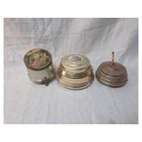Mid-Century Musical Powder Boxes with Ballerina Figurine