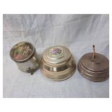 Mid-Century Musical Powder Boxes with Ballerina Figurine