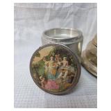 Mid-Century Musical Powder Boxes with Ballerina Figurine