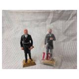 1960s John Adams and Lincoln Miniature Figure on Gold Base