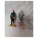 1960s John Adams and Lincoln Miniature Figure on Gold Base