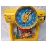 1981 Mighty Mouse Teach Time Clock by Viacom