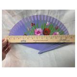 Purple Floral Hand Fan