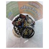 Assortment of bracelets and beads