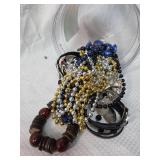 Assortment of bracelets and beads