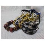 Assortment of bracelets and beads