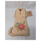 Embroidered Dog Shaped Lavender Heating Pad