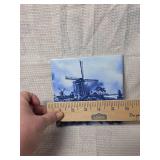 Dutch Windmill Scene Ceramic Tile