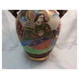 Japanese Satsuma Style Moriage Vase with Figures