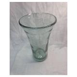 Hand Blown Glass Vase  with Bubble Base