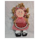 Wooden Watermelon Girl Wall Decoration