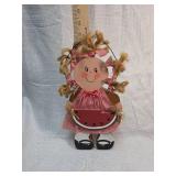 Wooden Watermelon Girl Wall Decoration