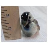 Hand-Painted Miniature Glass Bird Figurine