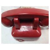 1960s Western Electric Red Rotary Desk Phone
