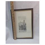 Weinheim Germany Church Street Scene Print