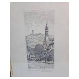 Weinheim Germany Church Street Scene Print