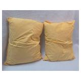 Yellow Cotton Throw Pillows Set of 2