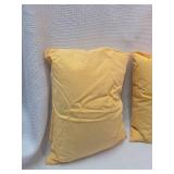 Yellow Cotton Throw Pillows Set of 2