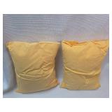Yellow Cotton Throw Pillows Set of 2