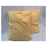 Yellow Cotton Throw Pillows Set of 2