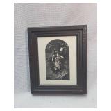 Victorian Era Theatrical Scene Print in Ornate Frame