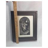 Victorian Era Theatrical Scene Print in Ornate Frame