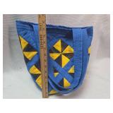 Handmade Star Pattern Quilted Tote Bag