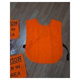Master Sportsman Orange Safety Vest with Warning Signs