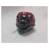 Ceramic Lady Bug Decor/Candle Holder