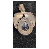 Rose Quartz Leaf 925 silver Pendant