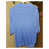 Paul Fredrick Light Blue Knit Polo Shirt XL