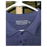 Paul Fredrick Navy Blue Knit Polo Sweater