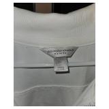 Christopher & Banks White Textured Zip Jacket