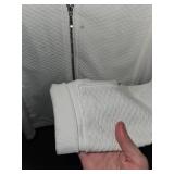 Christopher & Banks White Textured Zip Jacket