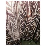 French Sunday Brown Ikat Print cover jacket Size 14/16